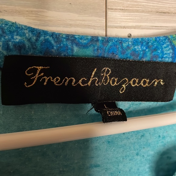 0090 French Bazaar three-quarter sleeve, casual top size large - Picture 3 of 3